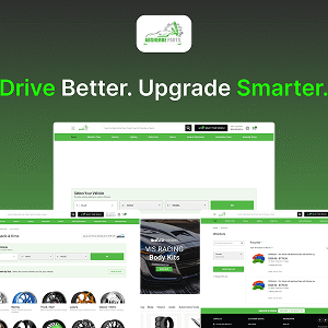 automotive website template for car parts store